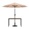 Flash Furniture Faux Teak 30 x 48 Patio Table-Tan Umbrella & Base XU-DG-UH3048-UB19BTN-GG - alternate 6